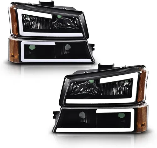 Vista 9 de PIT66 Faros LED, Compatible con 2003-2006 Chevy Silverado 1500 2500 3500 HD 2003 2004 2005 2006, Compatible con 2003-2006 Chevy Avalanche 1500 2500