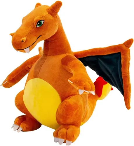 Vista 2 de CHAOZI0 Dragón de peluche con alas malvadas, dragón que respira fuego, juguete de peluche de dragón de fuego, almohada, accesorios para fanáticos