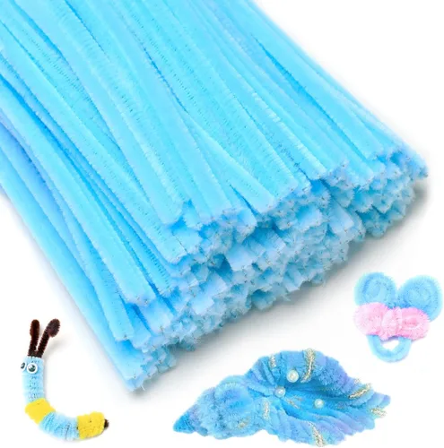 Vista 19 de IOOLEEM Limpiadores de tubería negros, tallos de chenilla para manualidades DIY y decoraciones de fiesta, suministros para arte y manualidades.