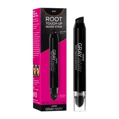 Vista 10 de EVERPRO Gray Away Root Touchup Quick Stick, Negro/Marrón Oscuro, 0.1 Oz