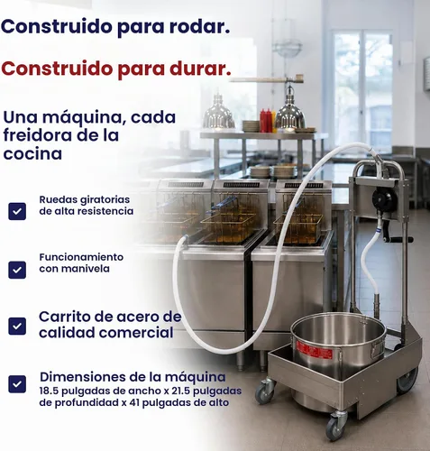 Vista 5 de MirOil - Máquina de filtro de aceite para freidora profunda, no necesita