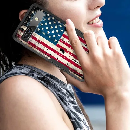 Vista 33 de Funda para Pixel 6A, funda protectora híbrida de doble capa resistente a prueba de golpes de policarbonato duro de silicona suave TPU para Google
