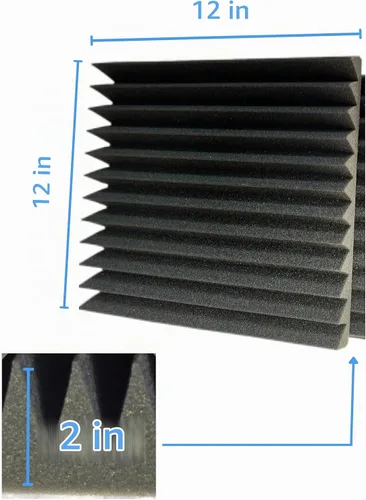 Vista 7 de Paquete de 24, paneles acústicos, paneles de pared, paneles de sonido, utilizados para insonorización, paneles de espuma insonorizada para paredes