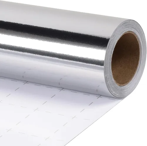 Vista 10 de LaRibbons - Papel de regalo metálico negro, 17 pulgadas x 33 pies, papel de regalo premium de lámina para Navidad, festividades, bodas, cumpleaños