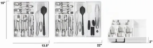 Vista 6 de OXO Good Grips - Organizador grande de utensilios expandible, color blanco
