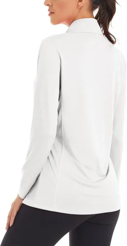 Vista 2 de TACVASEN Camisas de senderismo de manga larga UPF 50+ para mujer, camisas ligeras de verano de secado rápido
