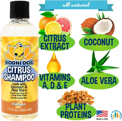 Vista 3 de Bodhi Dog Champú refrescante de cítricos de naranja – Fórmula de coco y aloe de limpieza profunda – Lavado natural calmante e hidratante