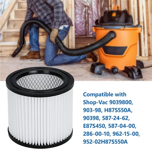 Vista 3 de Filtro de repuesto para aspiradora HEPA compatible con Shop-Vac 90398, 903-98, 9039800, 903-98-00 Hangup Filtro de cartucho de repuesto