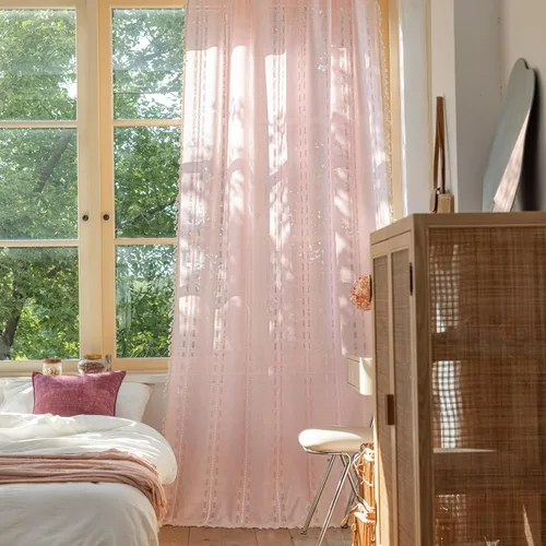 Vista 10 de Sutuo Home - Cortinas bohemias negras de 84 pulgadas de largo para dormitorio y guardería, cortinas de estilo rústico con dobladillo para barra