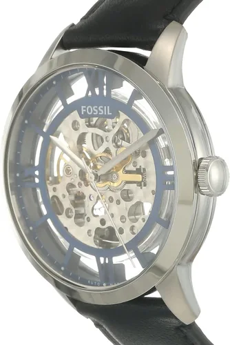 Vista 2 de Reloj automático Townsman de cuero negro de 1732in plateado Correa
