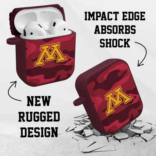 Vista 4 de AFFINITY BANDS Minnesota Golden Gophers Camo HDX - Funda compatible con Apple AirPods Generaciones 1 y 2