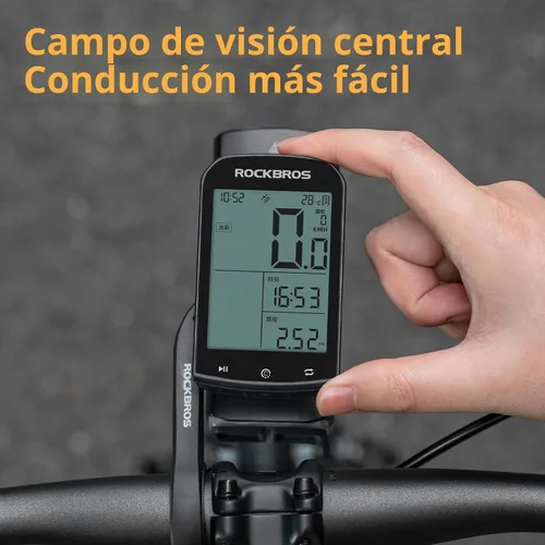 Vista 4 de ROCKBROS Soporte para computadora de bicicleta para Garmin, soporte frontal