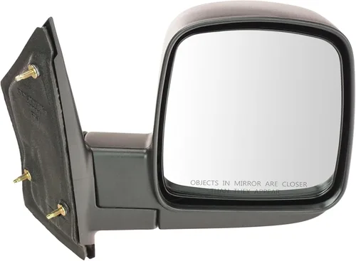 Vista 122 de TRQ Cubierta cromada del espejo manual del lado del pasajero, acabado liso para Volvo VNL 2004-2014