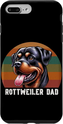 Vista 12 de Rottweiler Dad Rottie Father Dog Parent Father's Day Retro Case for iPhone 16