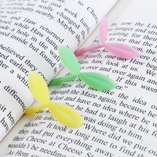 Vista 3 de Vctitil 9 marcapáginas de brotes de silicona con brotes de hierba, marcapáginas verdes, marcadores de libros, decoración de regalos para amantes