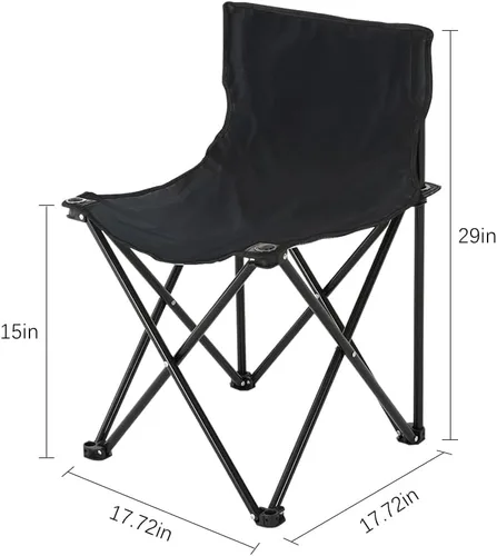 Vista 3 de Smartmak Silla de sauna plegable rápida, reforzada, adecuada para sauna, playa y picnic, color negro