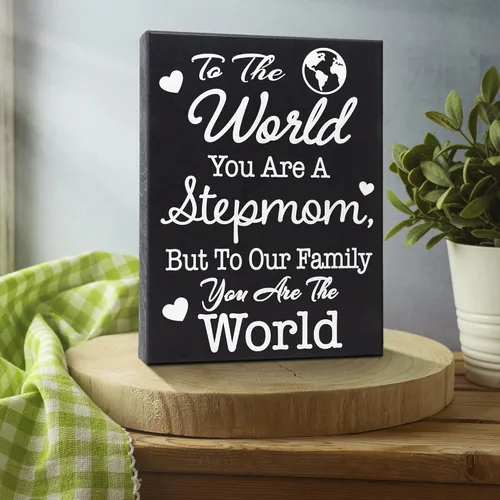Vista 6 de JennyGems Regalos para madrastra, To the World You Are a Stepmom, But To Our Family You Are the World, regalos para madrastra, regalos