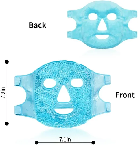 Vista 6 de Paquetes de máscaras faciales de CONBELLA para ojeras e hinchazón, migrañas, dolor de cabeza, estrés, enrojecimiento, máscaras faciales refrescantes