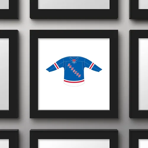 Vista 2 de Trends International Gallery Pops NHL - Póster de pared frontal de uniforme para el hogar, 12.00 x 12.00 pulgadas, versión de marco negro