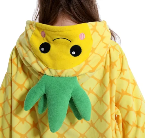 Vista 5 de vavalad Disfraces de piña para adultos, pijamas de una pieza, piña, fruta y piña, regalos para mujeres y hombres