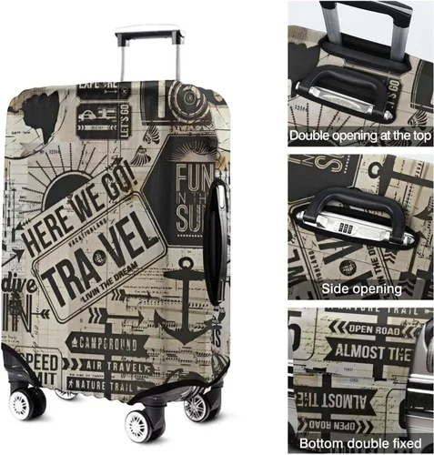 Vista 5 de France Paris Tower - Funda protectora para equipaje, diseño de torre Eiffef, funda elástica para maleta de 18242832 pulgadas, Funda para equipaje-11