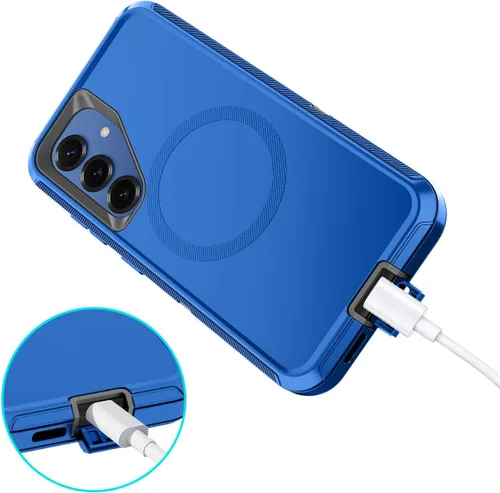 Vista 5 de I-HONVA para Samsung Galaxy S25 Plus, Funda para Galaxy S24 Plus [Compatible con MagSafe] Protección de 3 capas a prueba de golpes