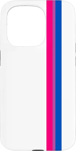 Vista 13 de Funda blanca para iPhone 13 Pro Subtle Bi Pride Flag LGBT Bisexual Stripe
