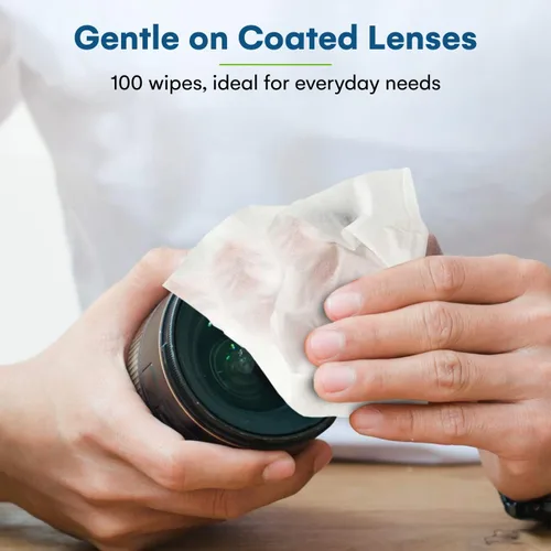 Vista 6 de Care Touch Toallitas para Lentes de Anteojos - 100 Unidades de Toallitas Prehumedecidas Envueltas Individualmente, 5 x 6 Pulgadas - Limpiador