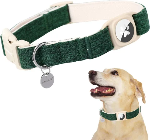 Vista 151 de DOGWONG Collar para perro de San Valentín, collar ajustable de algodón con corazón de caramelo azul, perfecto para perros pequeños a medianos