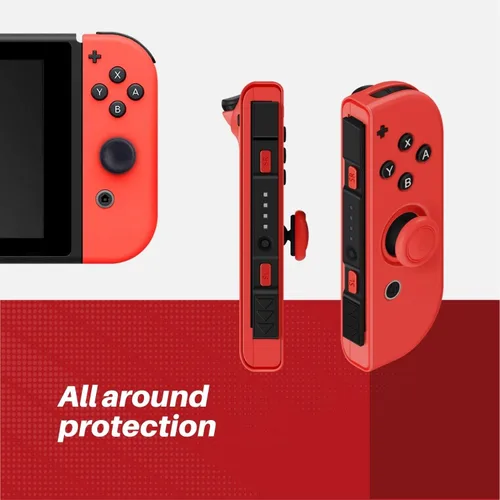 Vista 3 de TNP Joycon - Funda para Nintendo Switch - Funda de silicona Joy Con para Nintendo Switch y Switch OLED - Funda protectora para controlador