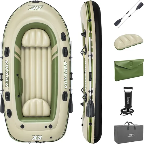Vista 8 de Bestway Hydro-Force - Juego de balsa inflable para niños y adultos, ideal para estanques, lagos, ríos