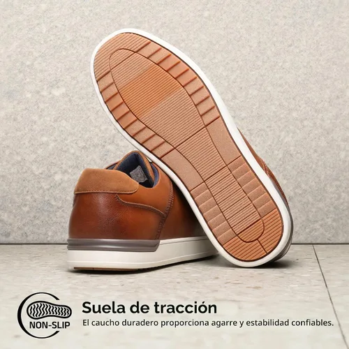 Vista 6 de Bruno Marc - Zapatillas de patinaje para hombre, estilo casual Marrón bruñido