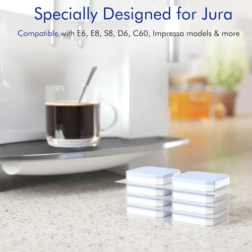 Vista 2 de New England Stories Jura - Tabletas descalcificadoras compatibles con 18 unidades, elimina la cal y el calcio, mejora el sabor del café