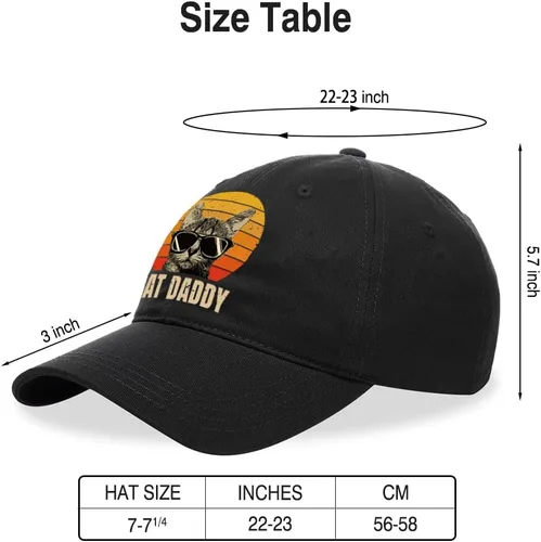 Vista 2 de Gorra de béisbol de Cat Daddy, gorra de algodón ajustable, regalo de jubilación para amantes de los gatos, regalos de cumpleaños de Navidad