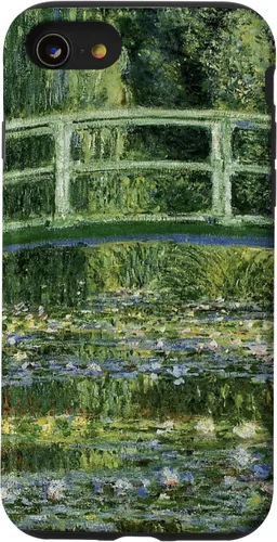 Vista 18 de Monets - Carcasa para iPhone 17 con diseño de lirios de agua y puente japonés