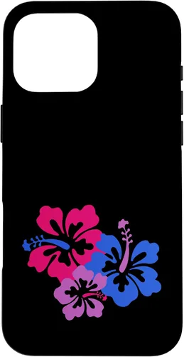 Vista 19 de Bisexual Bi Pride Sutil Hibiscus Flower Hawaii LGBT LGBTQ Funda para iPhone 16
