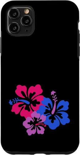 Vista 13 de Bisexual Bi Pride Sutil Hibiscus Flower Hawaii LGBT LGBTQ Funda para iPhone 16
