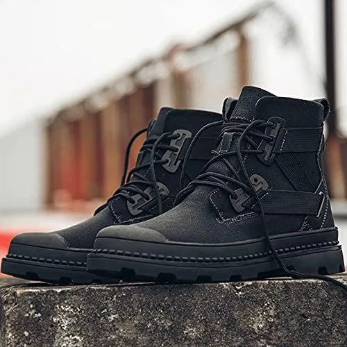 Vista 4 de Botas Chelsea para hombre, zapatos casuales de cuero para hombre, Oxford para hombre, color negro, talla grande de EE. UU. para cuero de vaca ancho