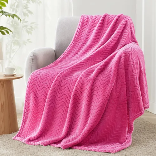 Vista 21 de Exclusivo Mezcla Large Fleece Throw Blanket for Couch, Sofa, Pink Rosa