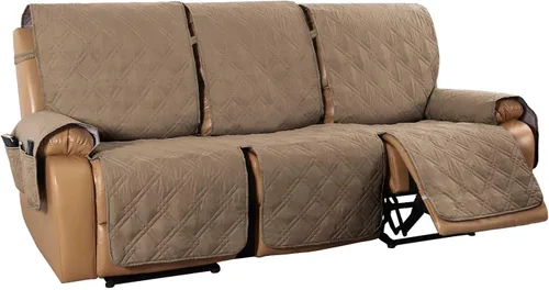 Vista 17 de Beacon Pet Funda para silla reclinable, funda elástica para sofá reclinable de 2/3 plazas, funda impermeable con bolsillos, protector de muebles