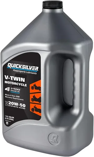 Vista 4 de Quicksilver Aceite sintético para motocicleta 20W-50, 1 galón
