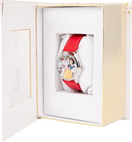 Vista 4 de Disney 100 Aniversario Reloj Floral Blancanieves, Rojo -, Estampado De Personajes
