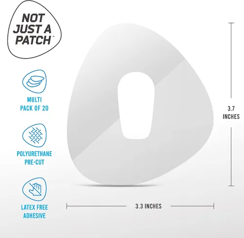 Vista 4 de Not Just A Patch Dexcom - Parches adhesivos G6 (paquete de 20) – Dexcom G6 adhesivos adhesivos para piel – Resistente al agua Dexcom Overpatch G6