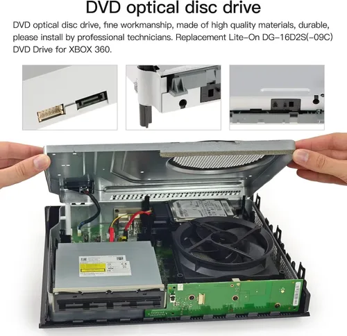 Vista 3 de Reemplazo de unidad de DVD original modelo DG-16D2S para Microsoft Xbox 360 Xbox360 de Honglei