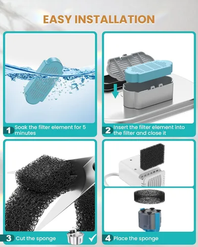 Vista 3 de Filtros de repuesto oficiales para fuentes de agua tomxcute Cat
