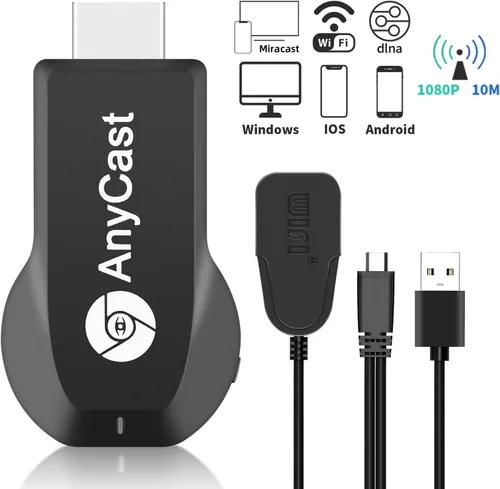 Vista 2 de Adaptador de espejo de pantalla inalámbrico HDTV Pantalla WiFi 4K HD Dongle de transmisión de video para TV/proyector/monitor, AirPlay y receptor