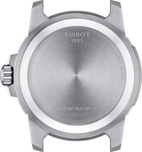 Vista 2 de Tissot Supersport Gent 316L - Reloj de cuarzo con caja de acero inoxidable para hombre, gris, goma, 22 (T1256101708100), Gris, Reloj de cuarzo