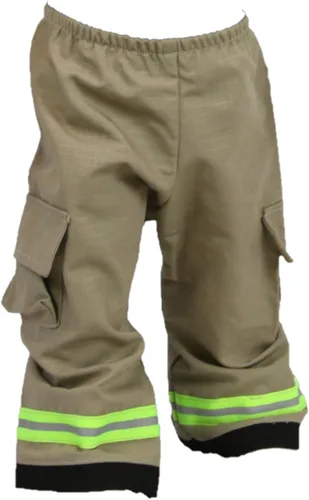 Vista 4 de Traje de bebé de 2 piezas de color bronceado personalizado original de bombero