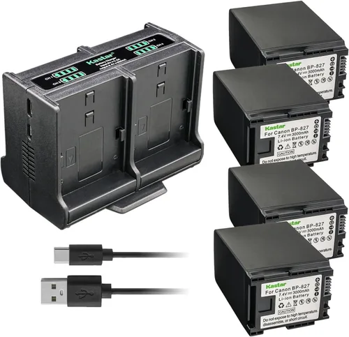 Vista 8 de Kastar Cargador de batería cuádruple compatible con Canon VIXIA HF S200 HFS200, VIXIA HF10, VIXIA HF11, VIXIA HF20, VIXIA HF21, VIXIA HF100, VIXIA