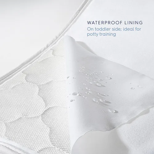 Vista 12 de HALO DreamWeave Colchón de cuna y para niños pequeños - 100% colchón transpirable y núcleo, diseño de 2 etapas de doble cara, funda lavable a